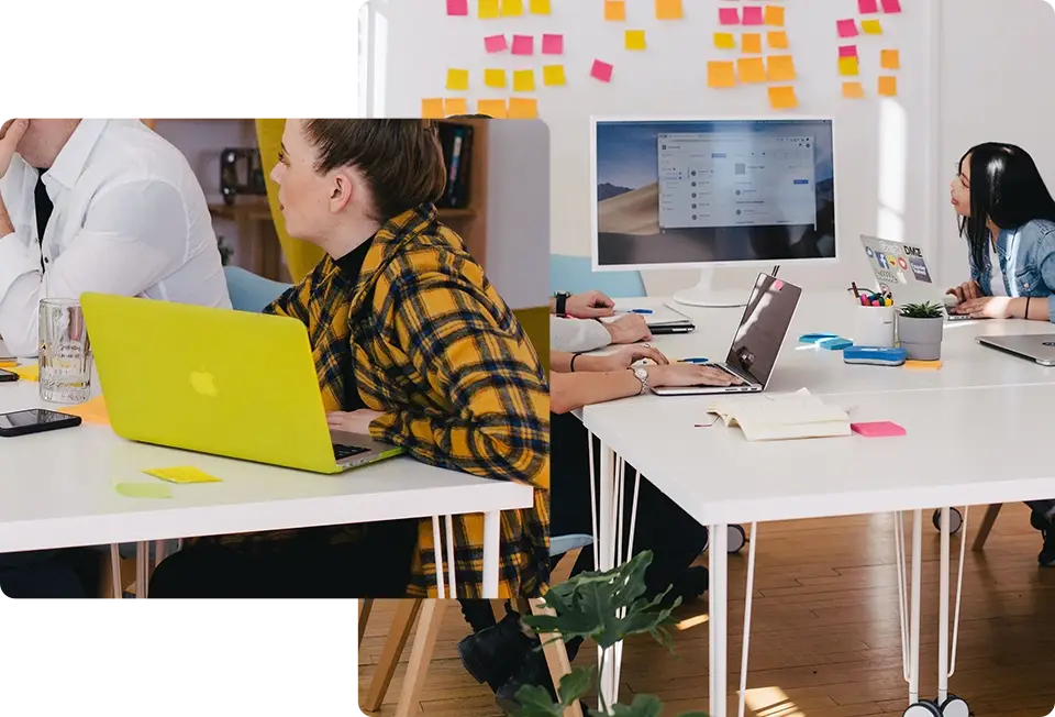Agencja marketingowa Sędziszów – jak pracujemy Agencja marketingowa Sędziszów – zespół agencji przy komputerach